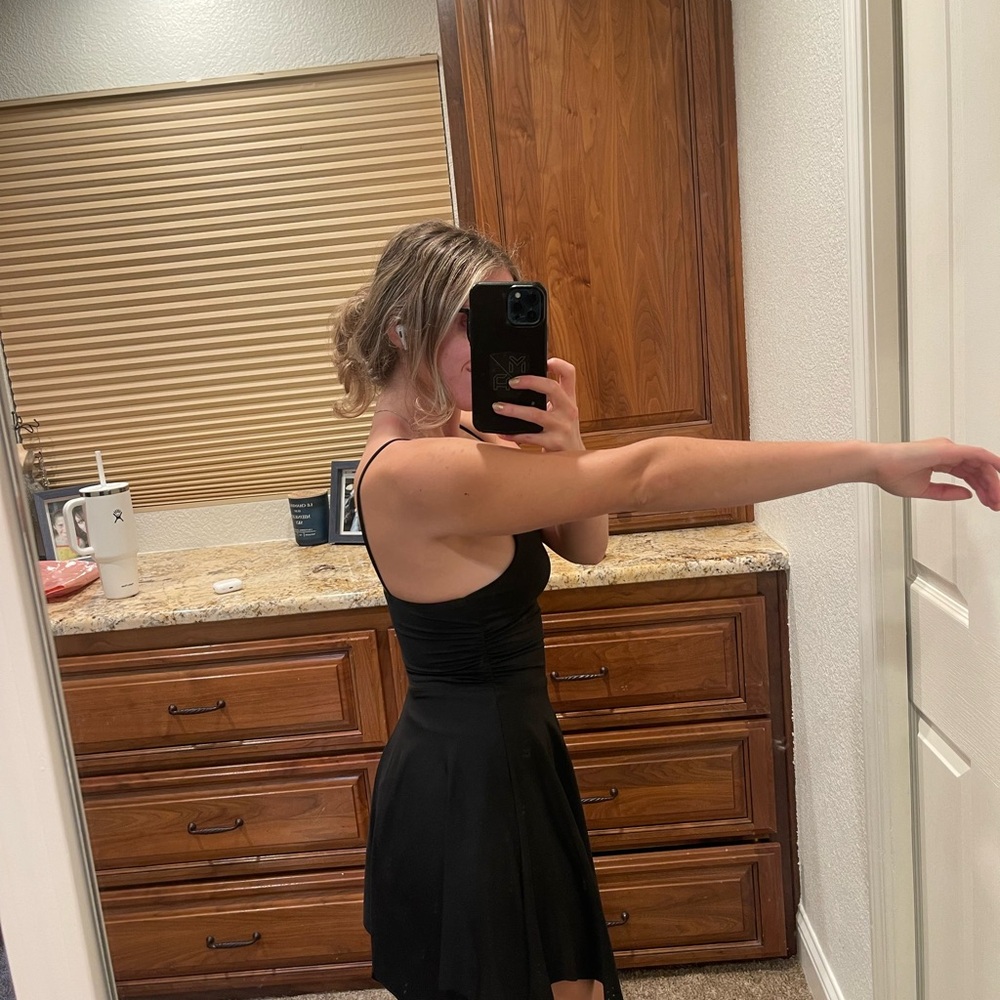 Black ballet thin Strap Dress - Picture 2 of 4